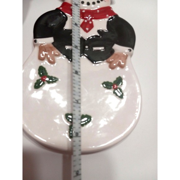 Snowman Spoon Rest Christmas Cooking Kitchen Food Eat Snacks Winter 8.5 Inches - Picture 5 of 6